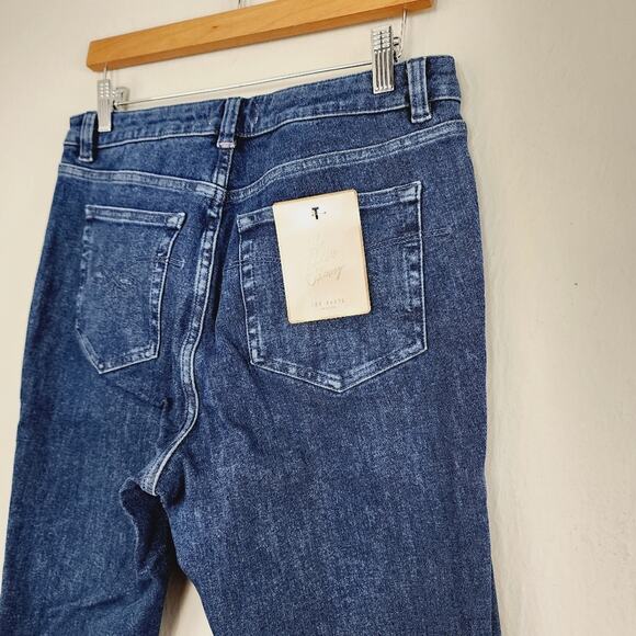 NWT Ted Baker Magolo Dark Denim High Waisted Skinny Raw Hem Jeans 32 - Picture 10 of 10